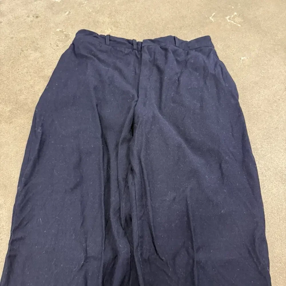 VINTAGE 50s WOOL ROCKABILLY NAVY CLASSIC CONMAR ZIP TROUSERS PANTS 30x30